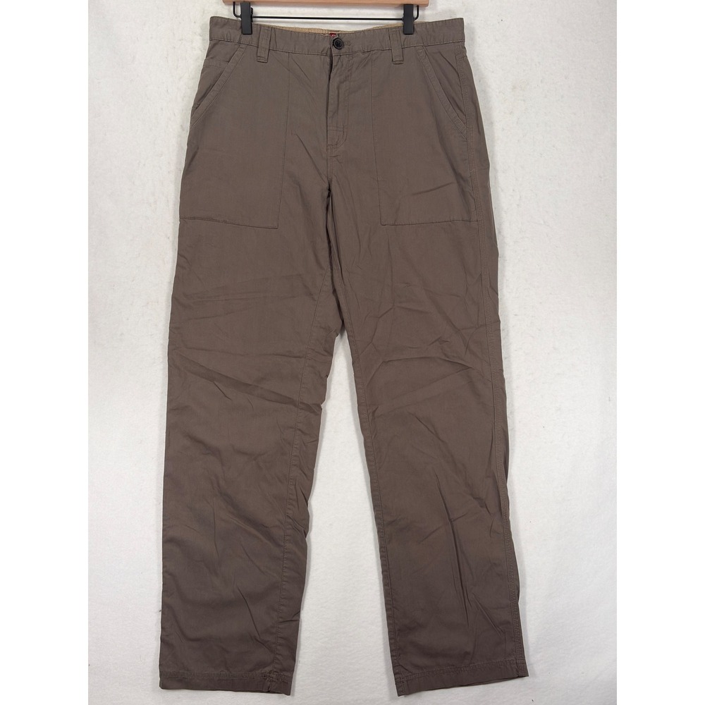 Chaps Durable Goods Mens 34x34 Brown Utility Cargo Pants Straight Leg Cotton